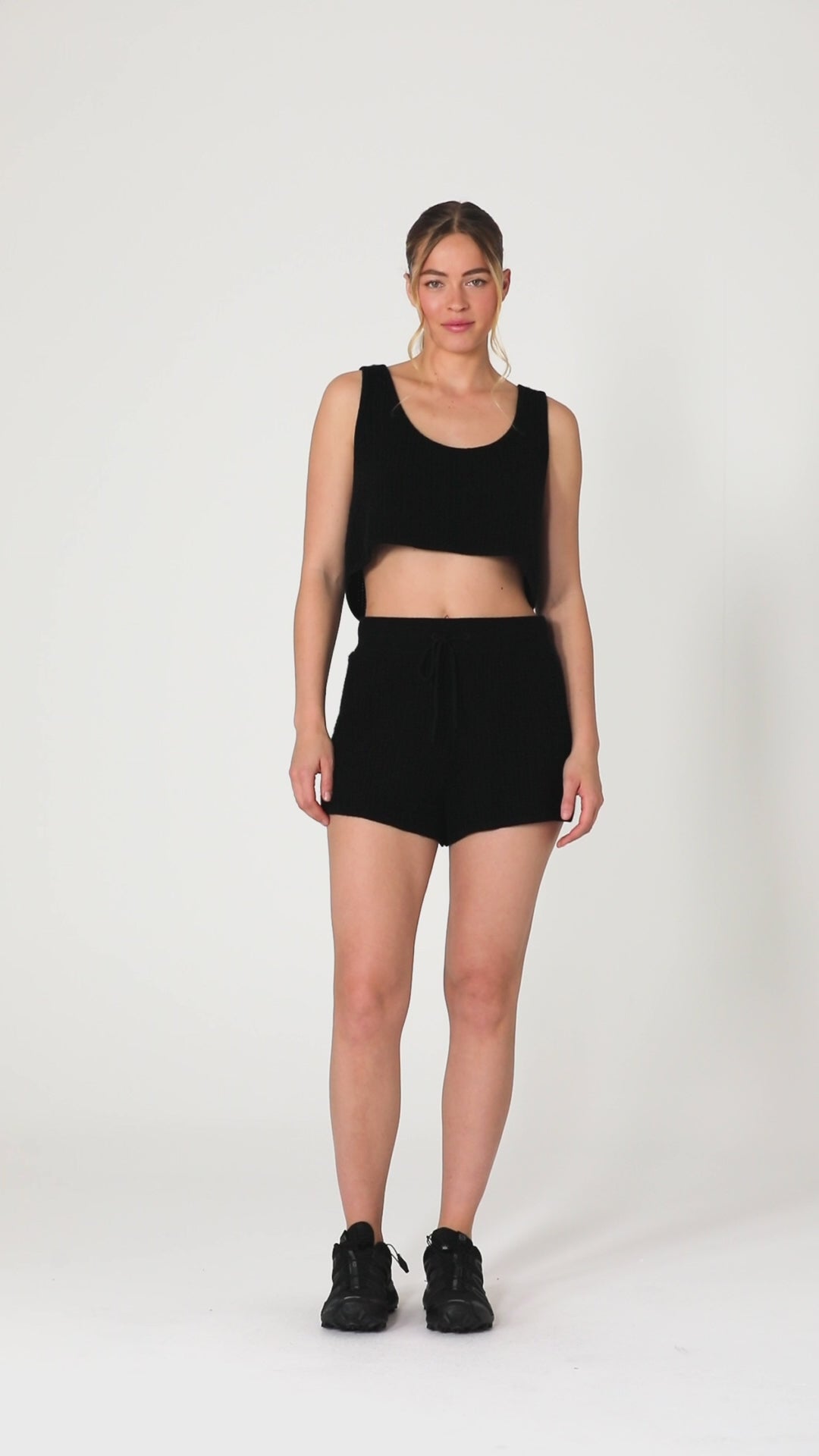 Cashmere High-Waist Plush Waffle Short - Crystal Blue