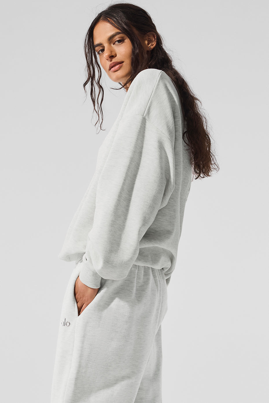 Accolade Crew Neck Pullover - White Heather