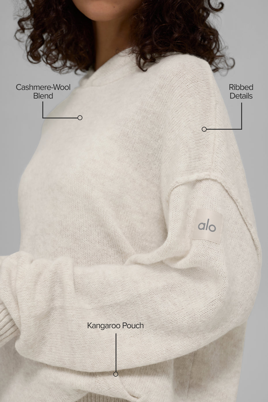 New Class Cashmere Hoodie - Bone Heather