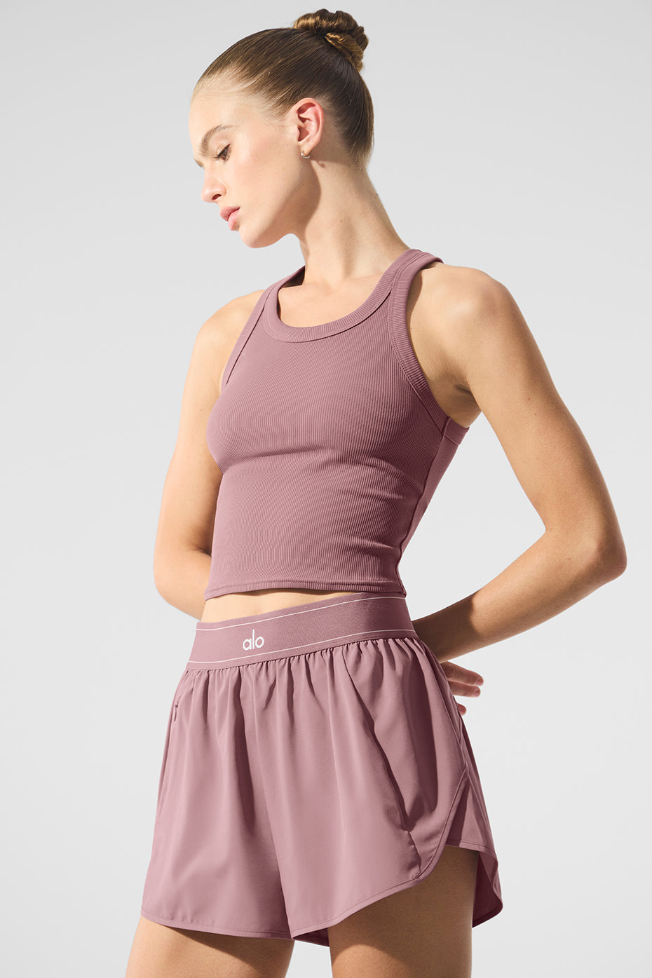 Goddess Ribbed Go-To Tank - Smoky Quartz