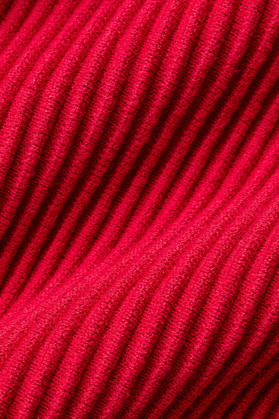 Denim Knit Shawl - Bold Red/Dark Bold Red