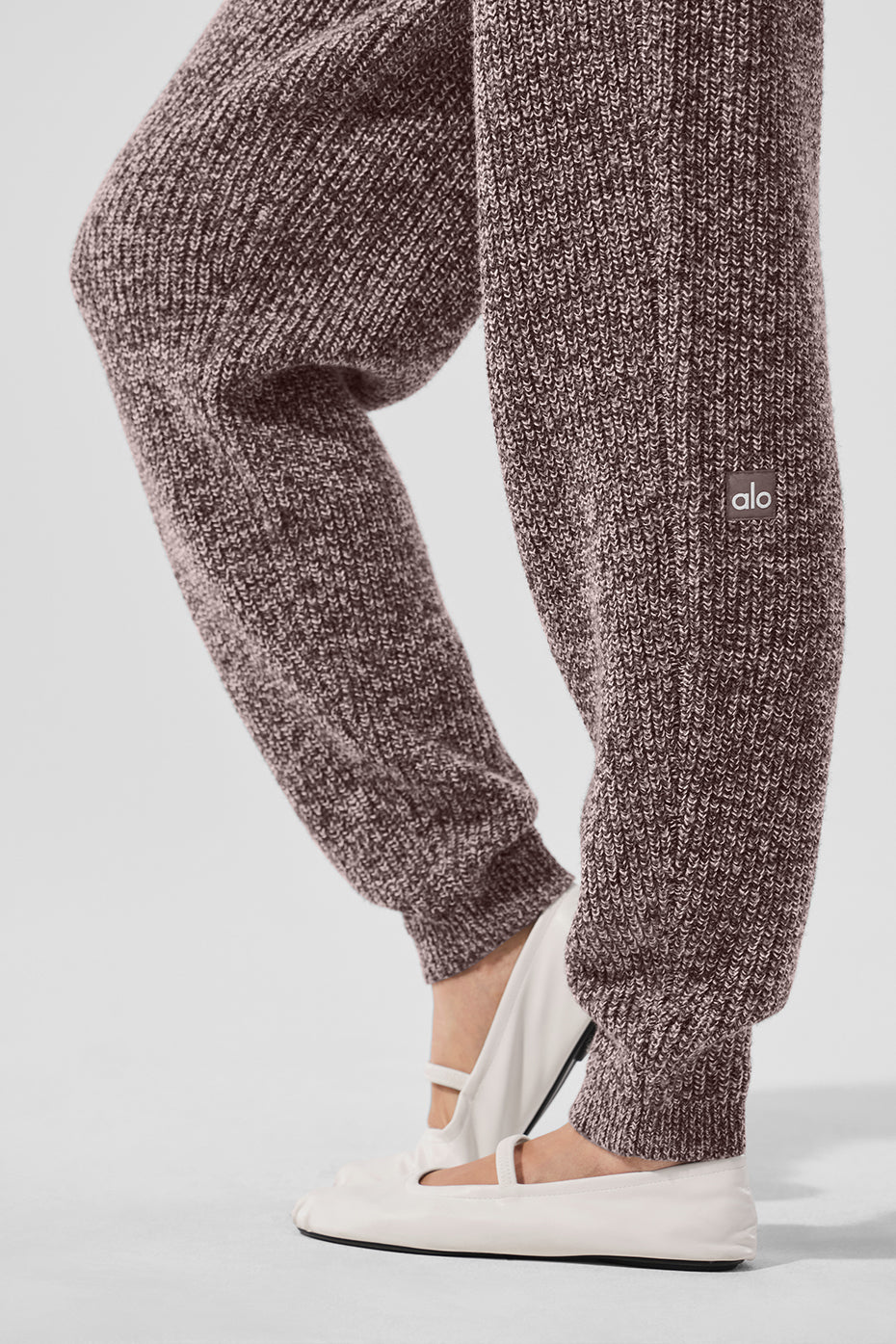 Marl Sweater Pant - Mushroom Marl