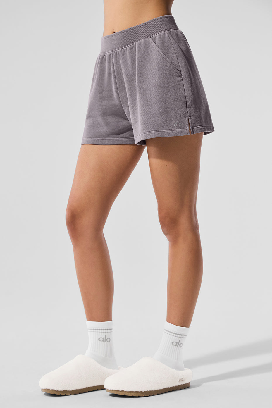 Washed Low Key Sweat Short - Cool Grey Wash