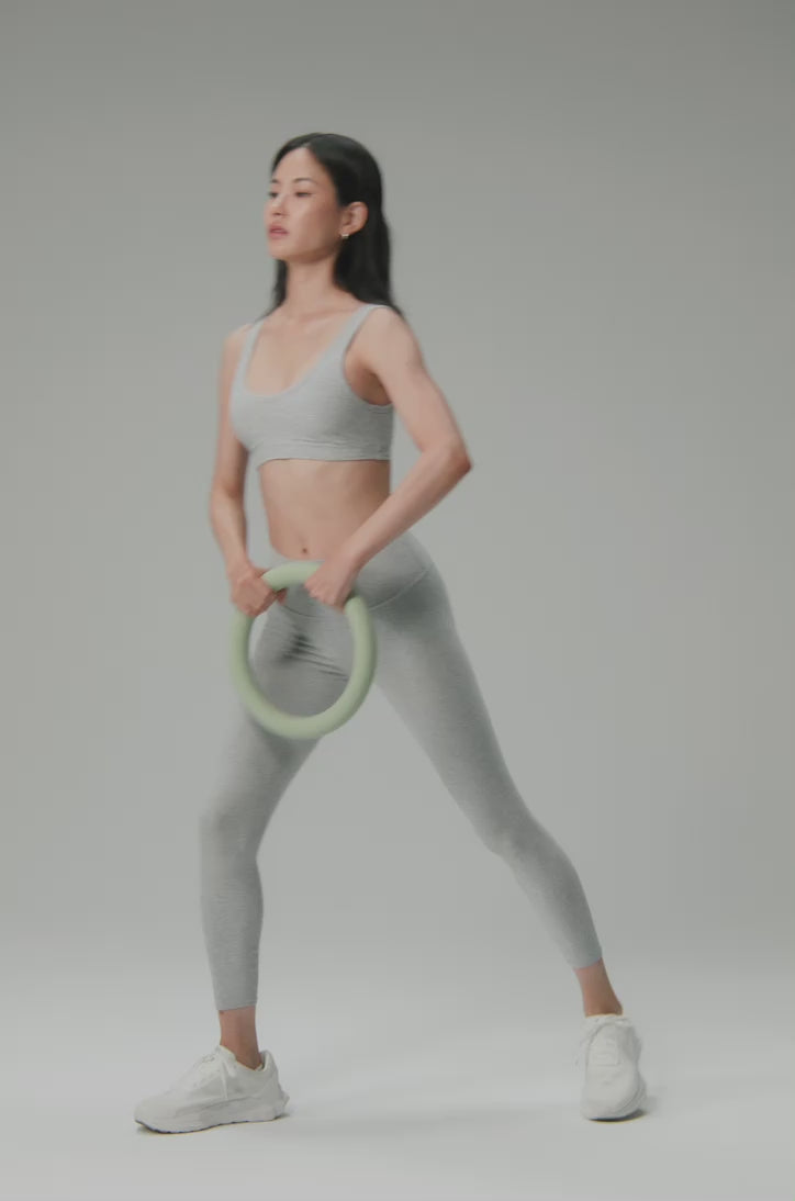 Alosoft Center Stage Bra - Athletic Heather Grey