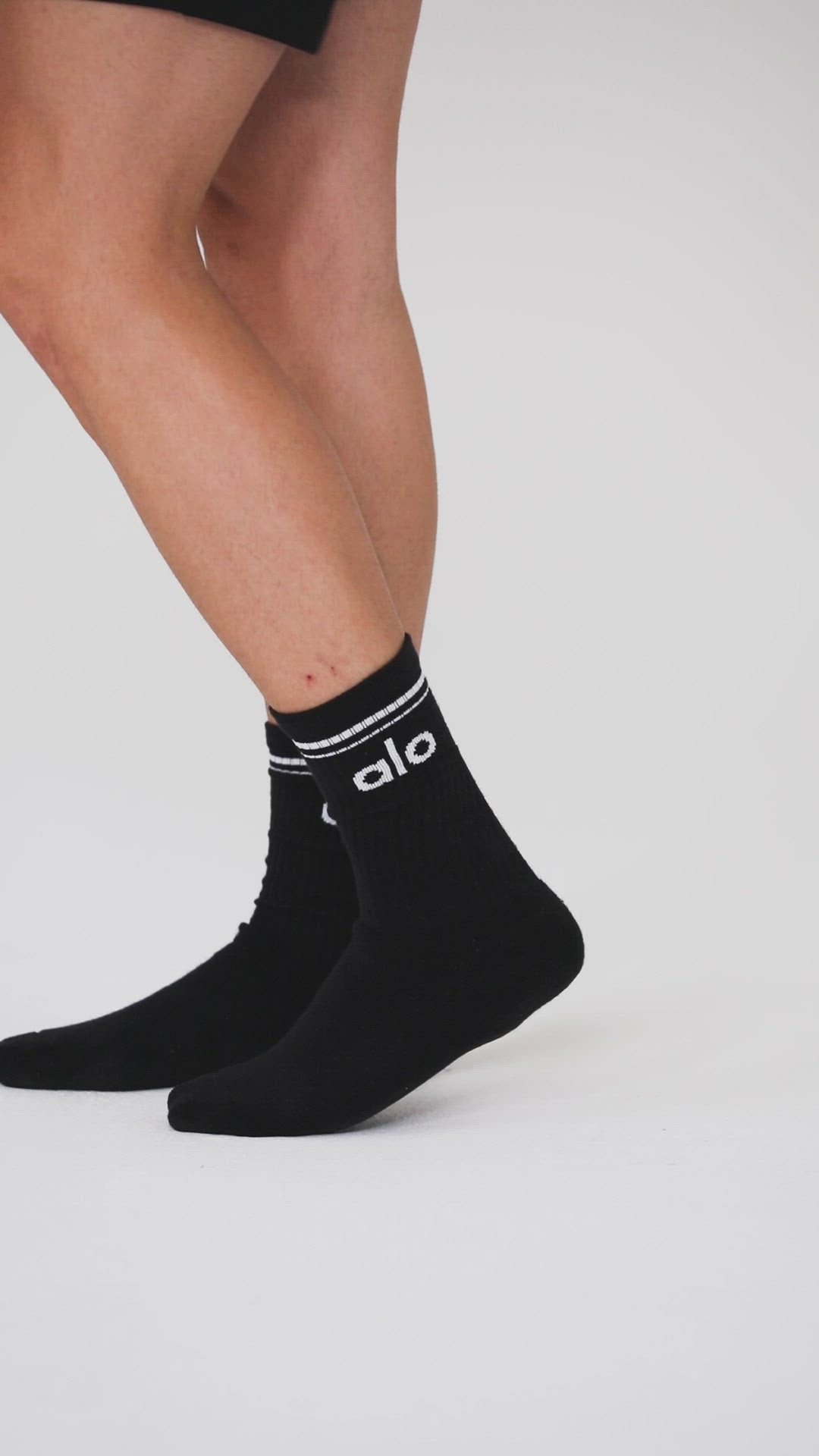 Unisex Throwback Sock - Athletic Heather Grey/Black