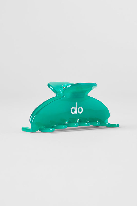 90's Claw Clip - Spruce Green Clear