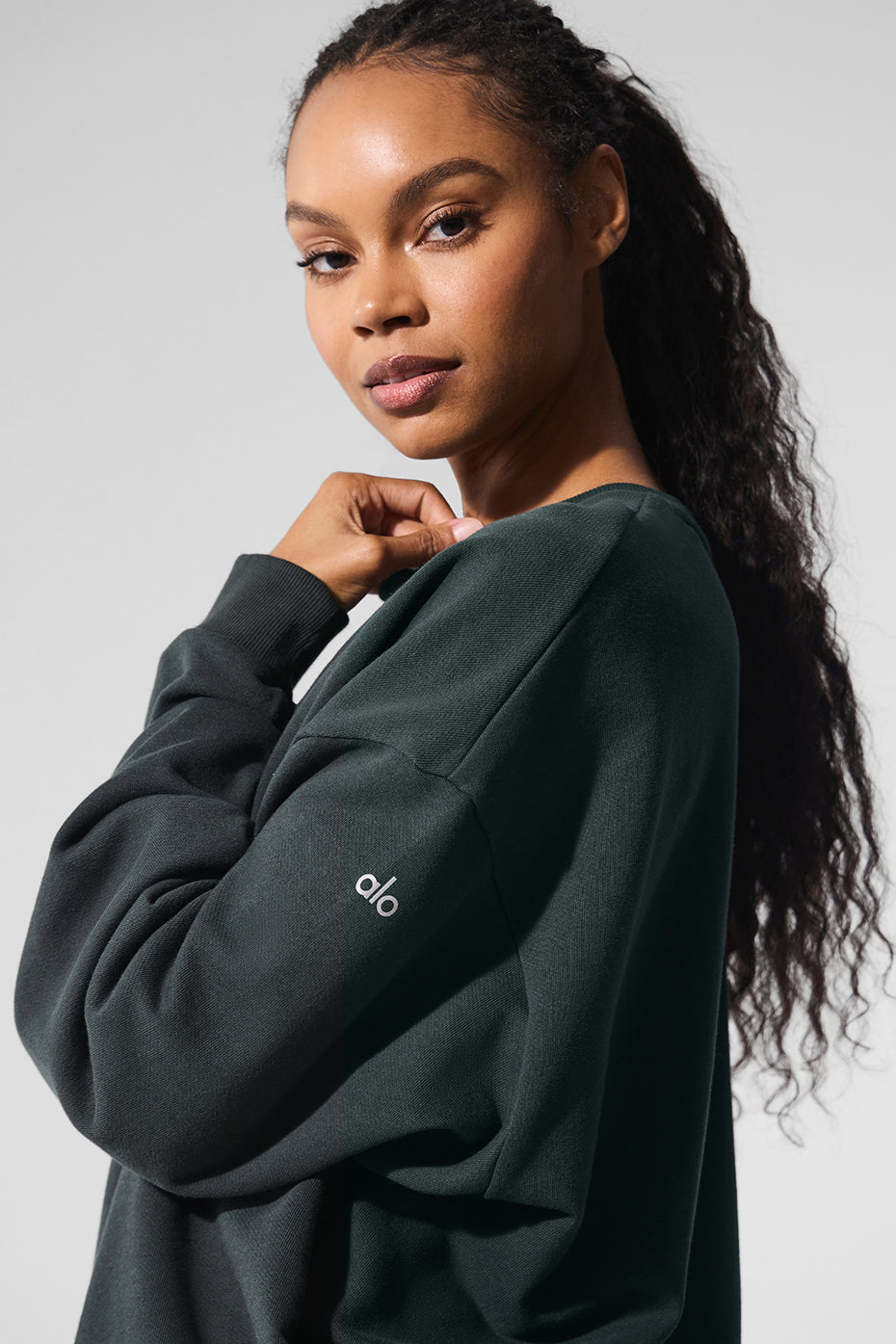 Chill Crew Neck Pullover - Charcoal Green