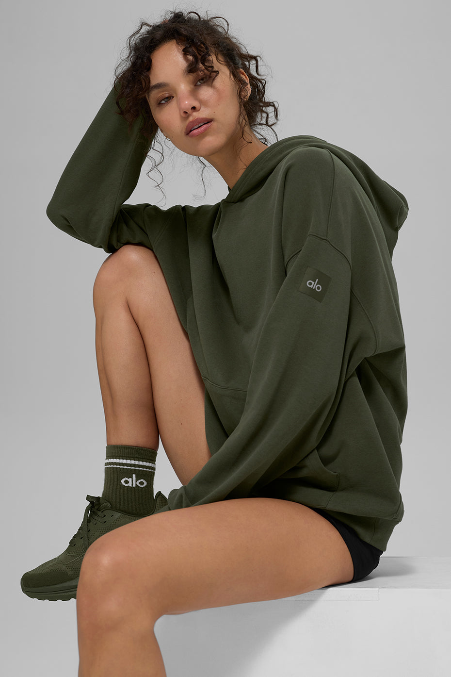 Double Take Hoodie - Green Olive