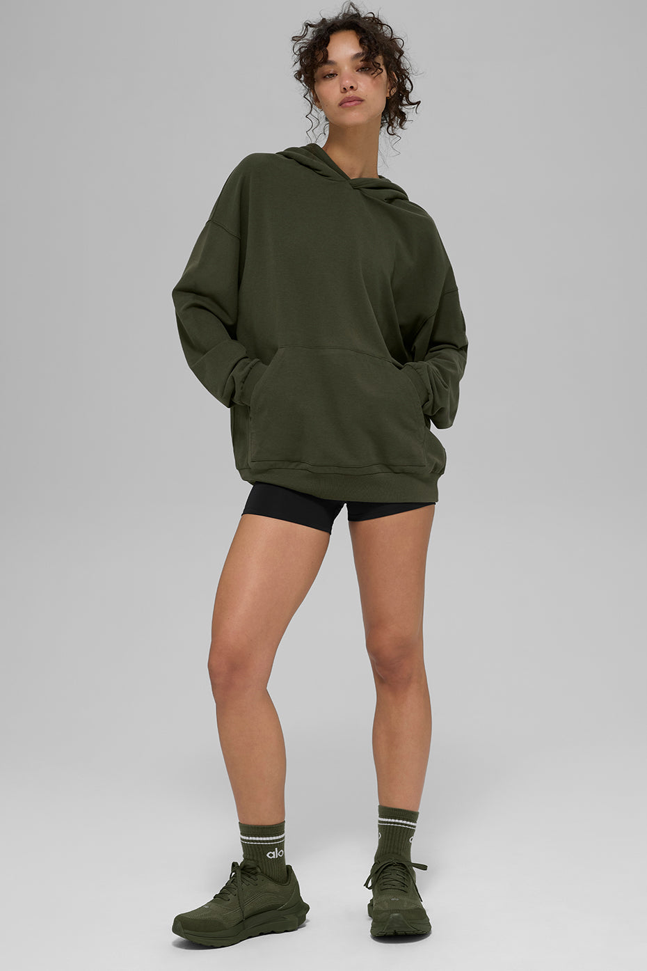 Double Take Hoodie - Green Olive