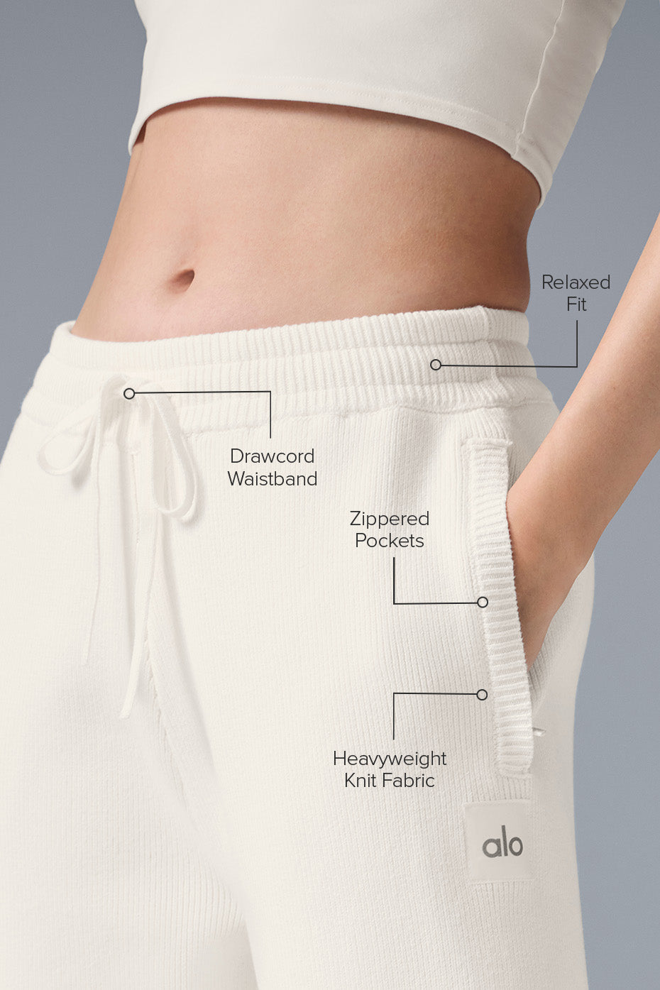 Scholar Straight Leg Sweatpant - Ivory