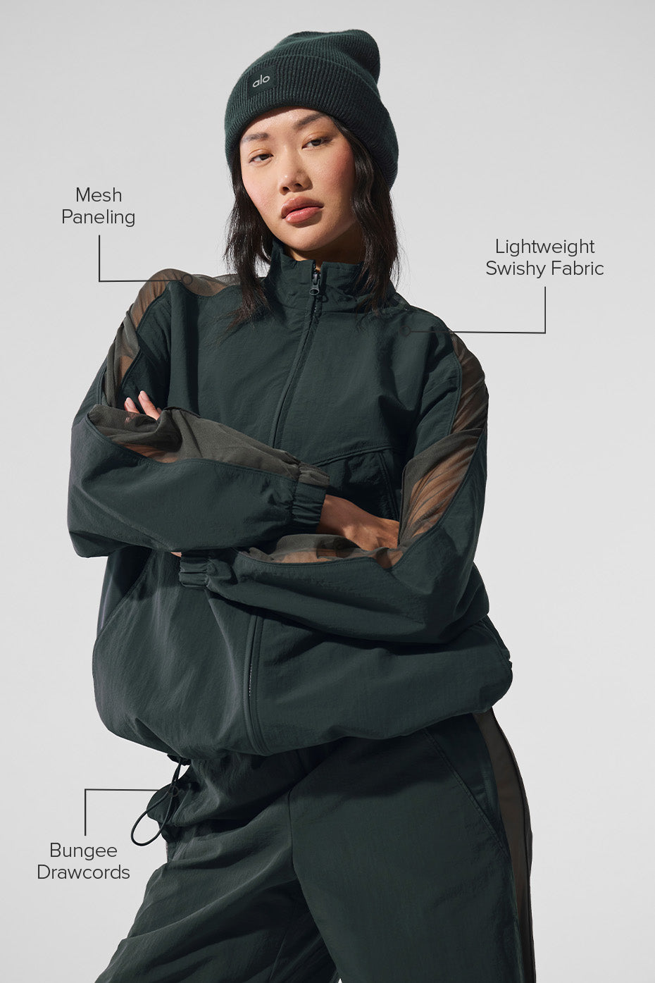 Origin Full-Zip Track Jacket - Charcoal Green