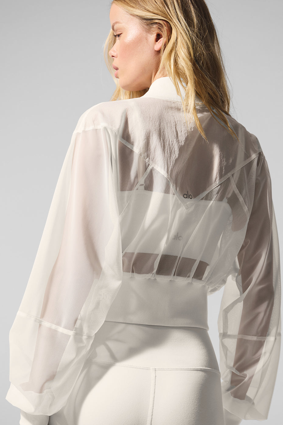 Cropped Air It Out Bomber - Ivory