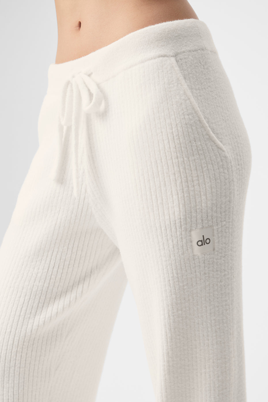 Snuggle Up Sweater High-Waist Wide Leg Pant - Ivory