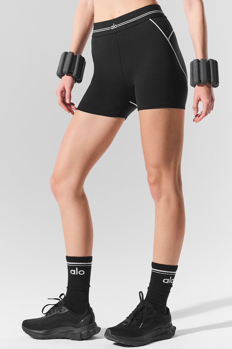 4â€?Airbrush High-Waist Heart Throb Short - Black/White
