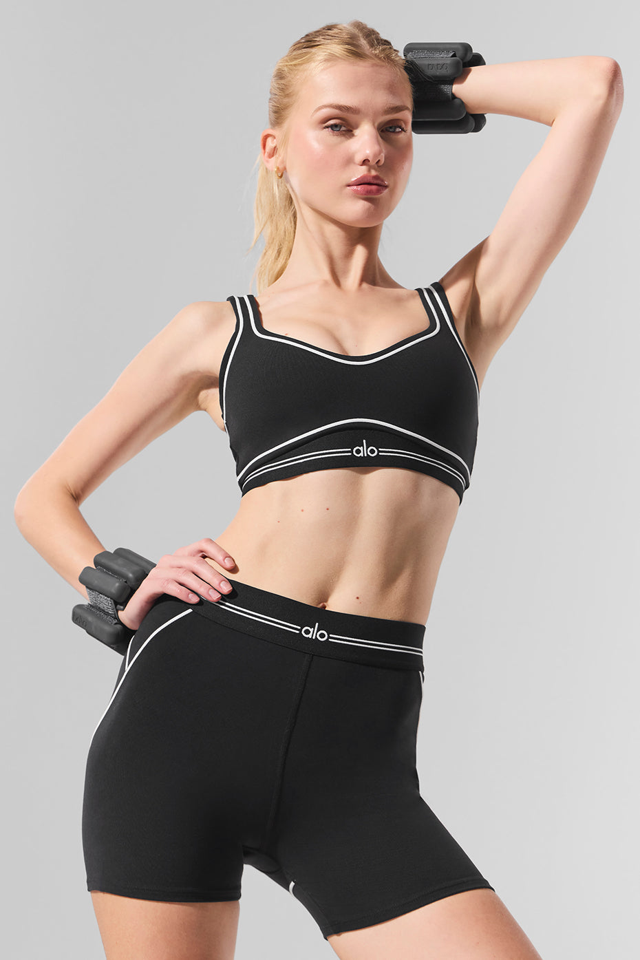 4â€?Airbrush High-Waist Heart Throb Short - Black/White