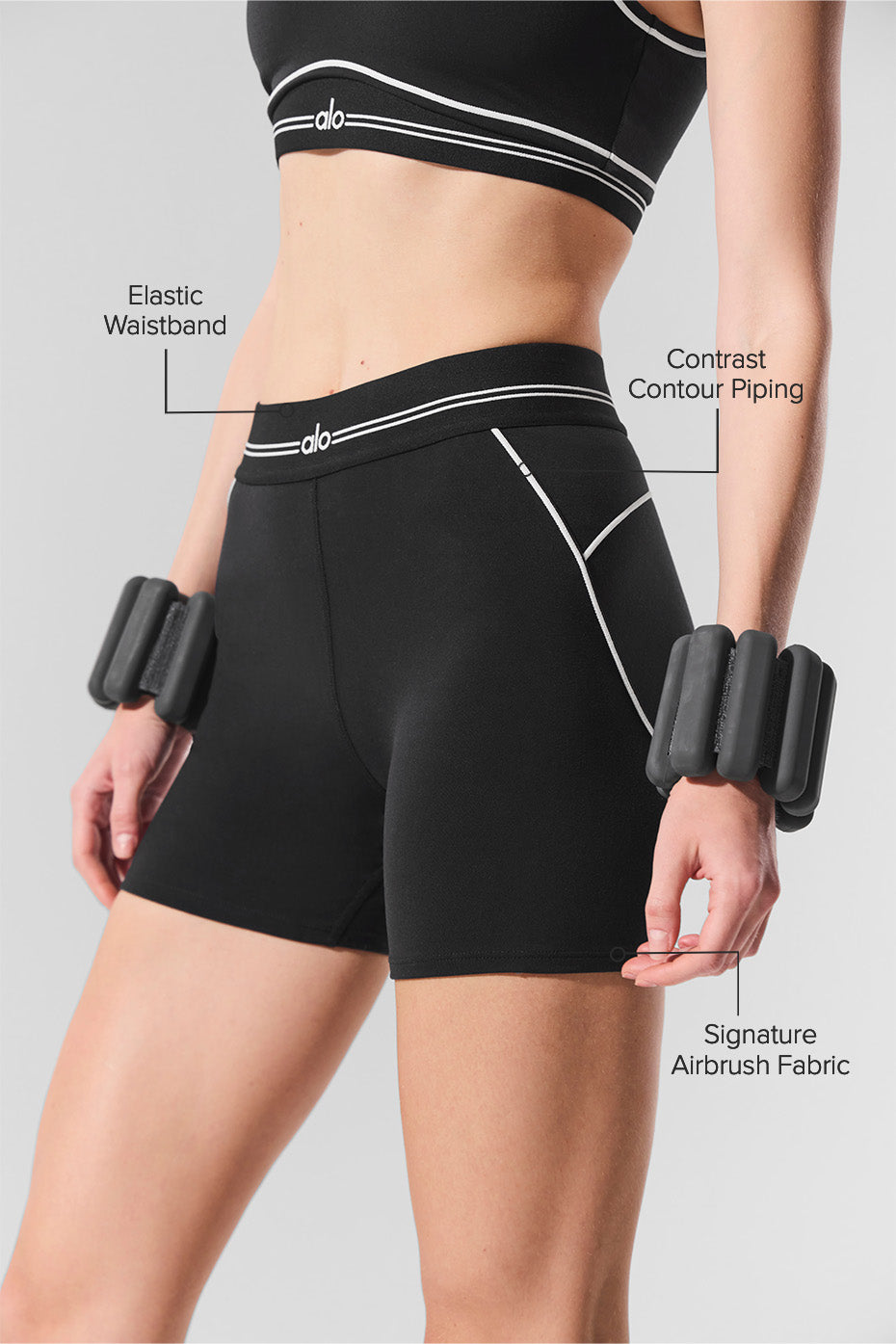 4â€?Airbrush High-Waist Heart Throb Short - Black/White