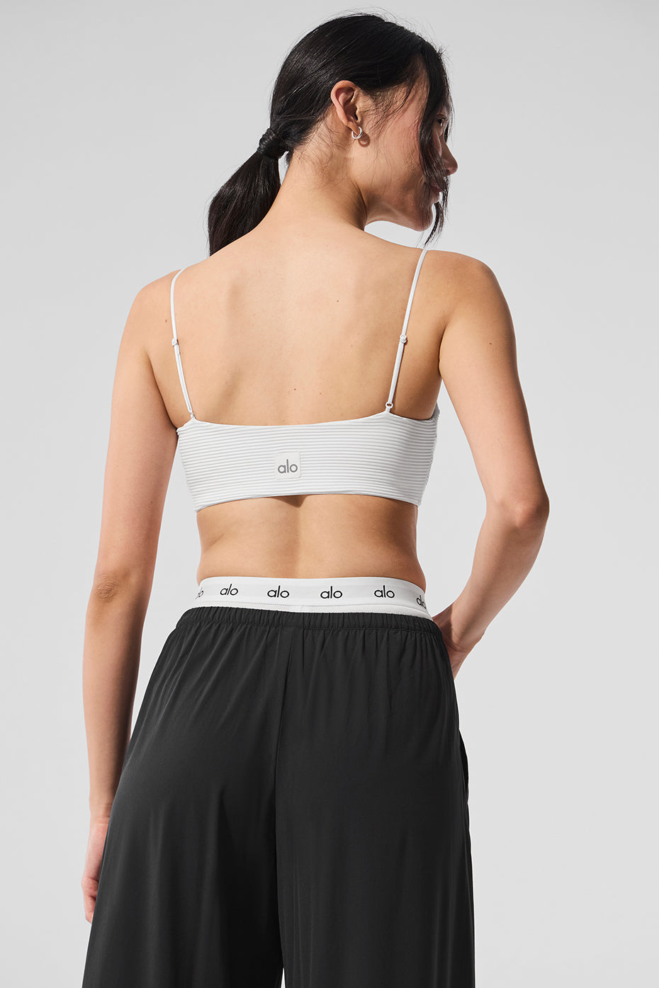 Micro Plisse Game On Bra - White