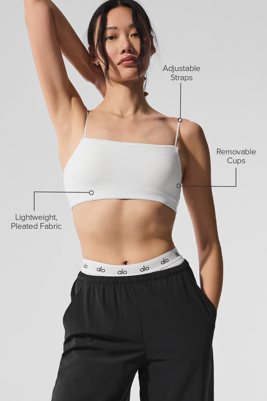 Micro Plisse Game On Bra - White