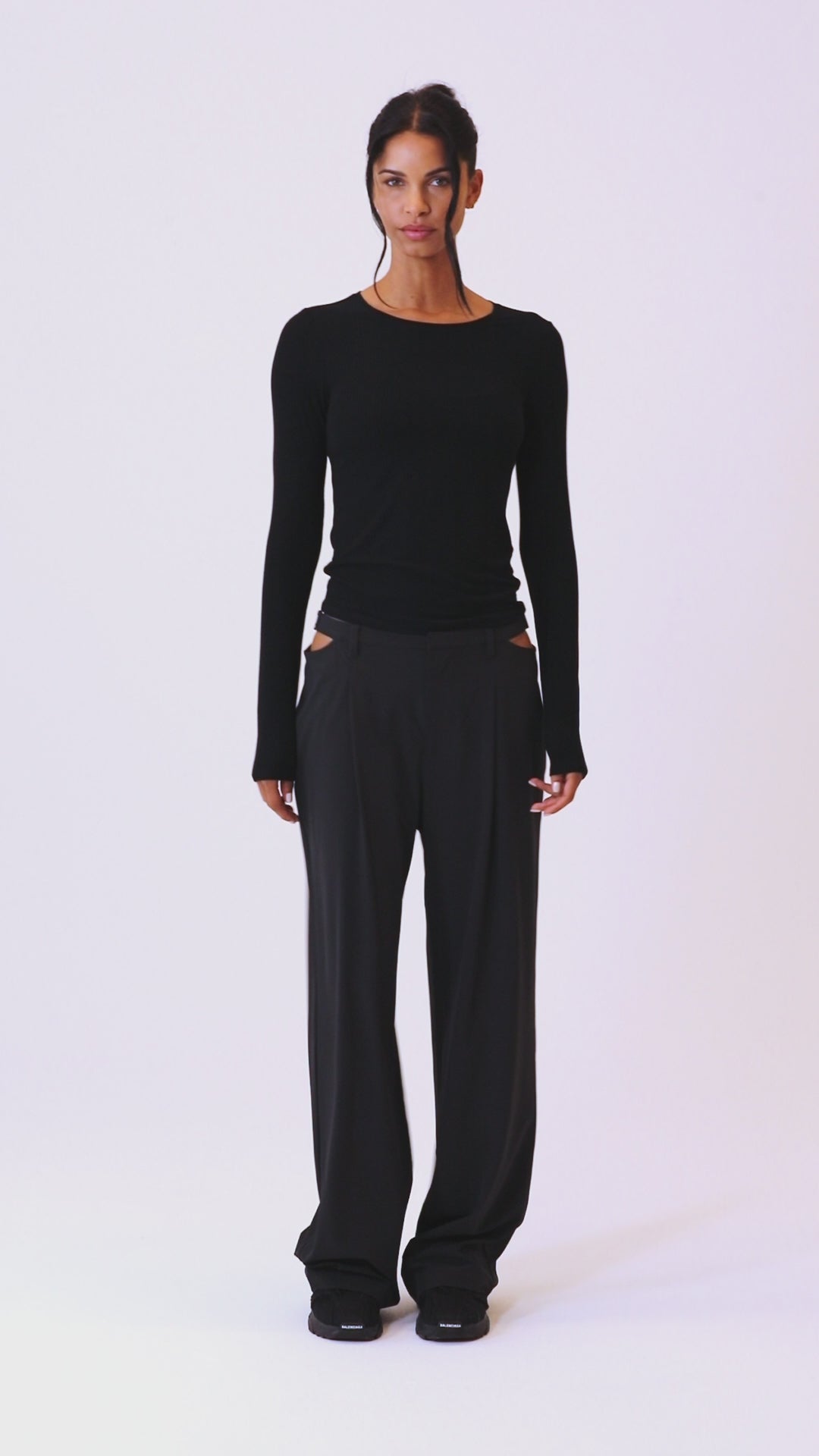 Ribbed Sea Coast Long Sleeve - Black